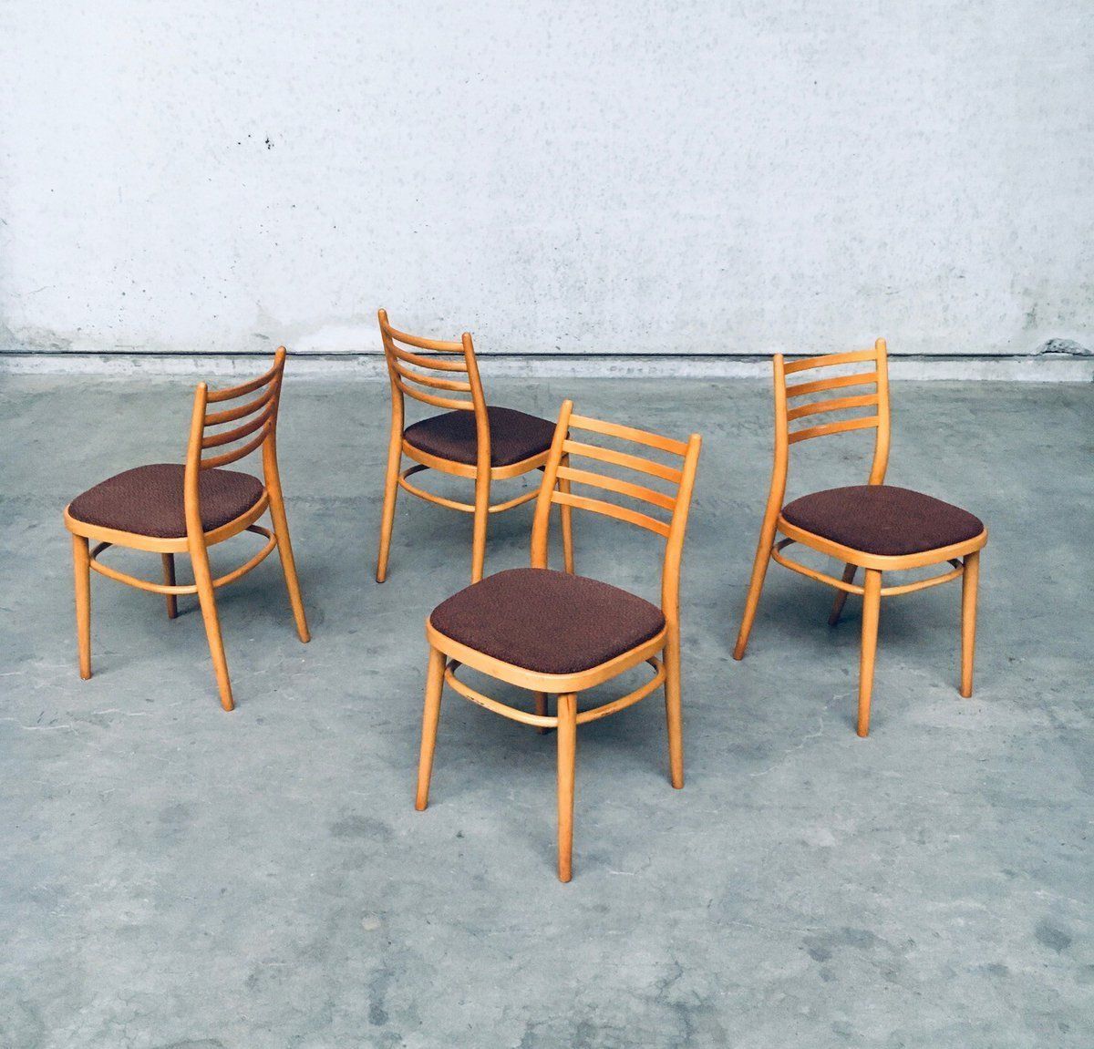 Mid Century Modern Design Eetkamerstoelen Van Ton, 1968, Tsjecho Slowakije photo furniture