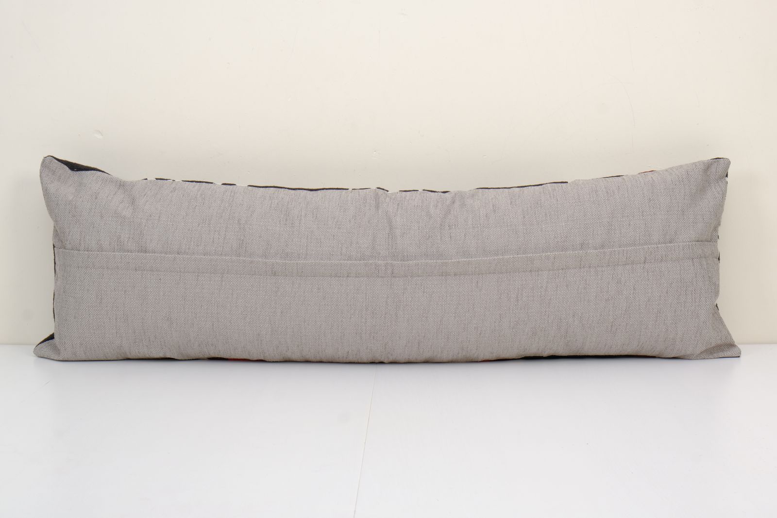 14'' X 41'' Oversize Suzani Bench Pillow Case Made From A 19th Century Suzani, Uzbekistan Bedding Pillow Cover, Rustic Home Decor photo Textiles