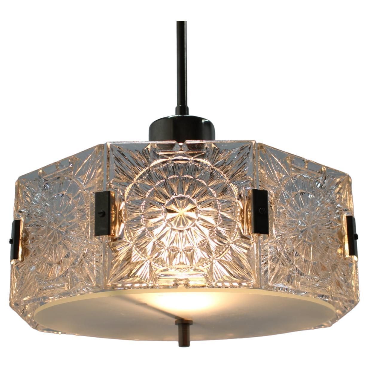 Design Mid Century Glass Pendant By Kamenicky Senov, 1970s   Up To Six Pieces !