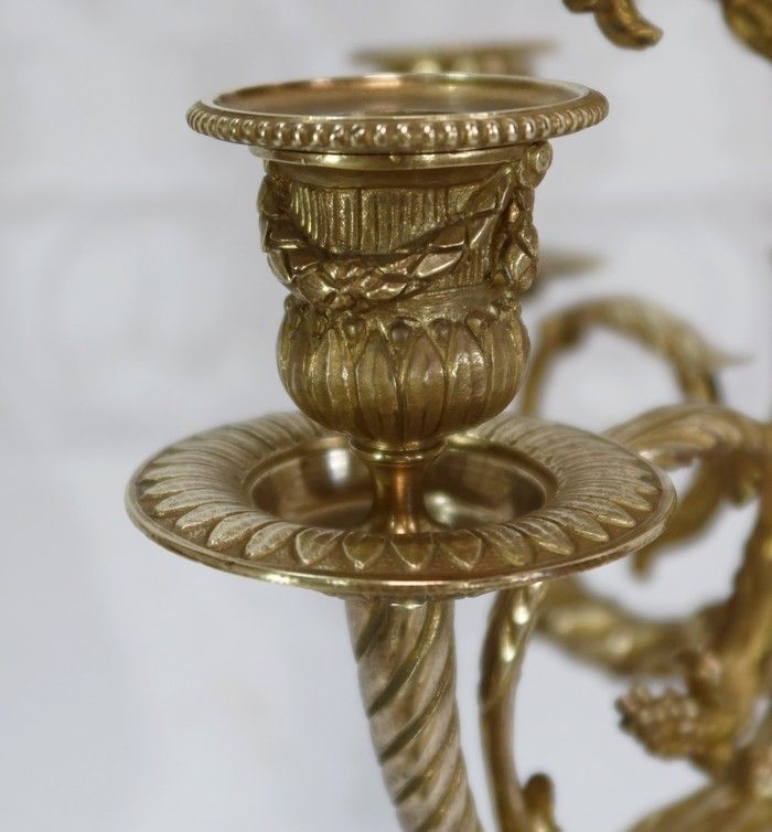 Important Bronze Candelabrum   2nd Half Of The 19th Century photo vintage