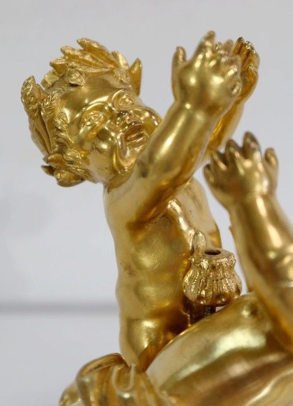 Group In Gilt Bronze, In The Style Of Louis XV, Napoleon III Period   Circa 1850 photo vinterior