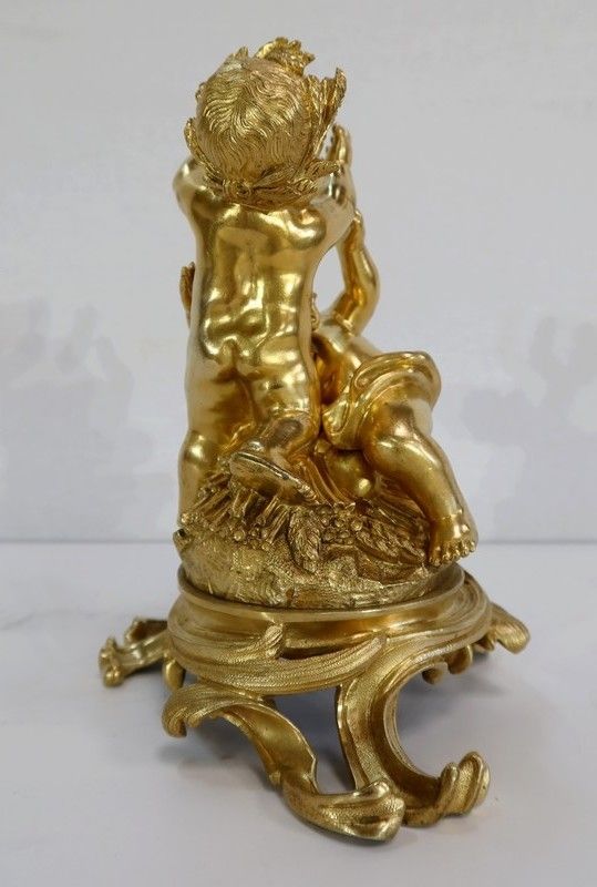 Home Decor Group In Gilt Bronze, In The Style Of Louis XV, Napoleon III Period   Circa 1850 photo