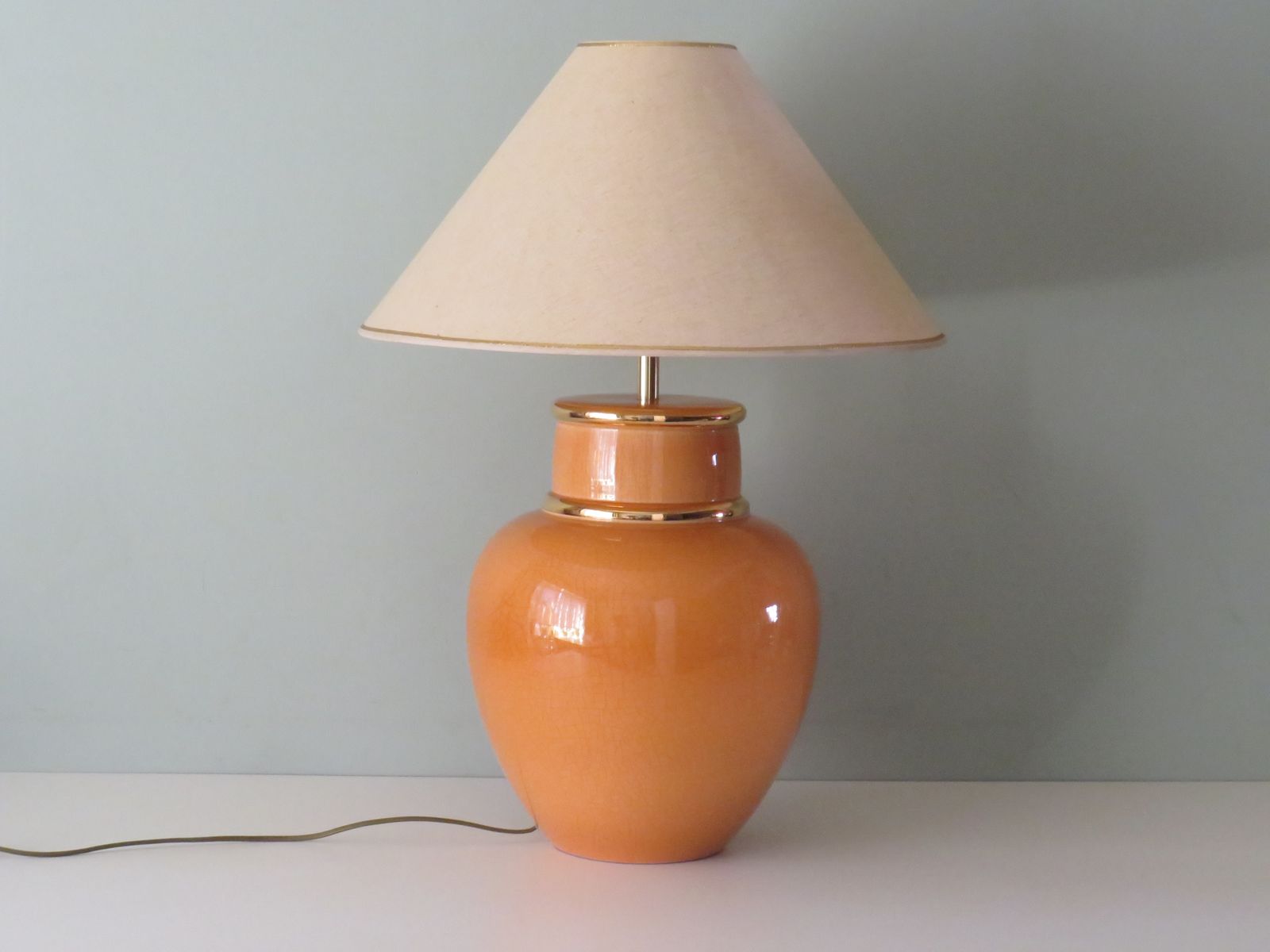 photo for sale Large Mid Century Louis Drimmer Ceramic Table Lamp, France 1970
