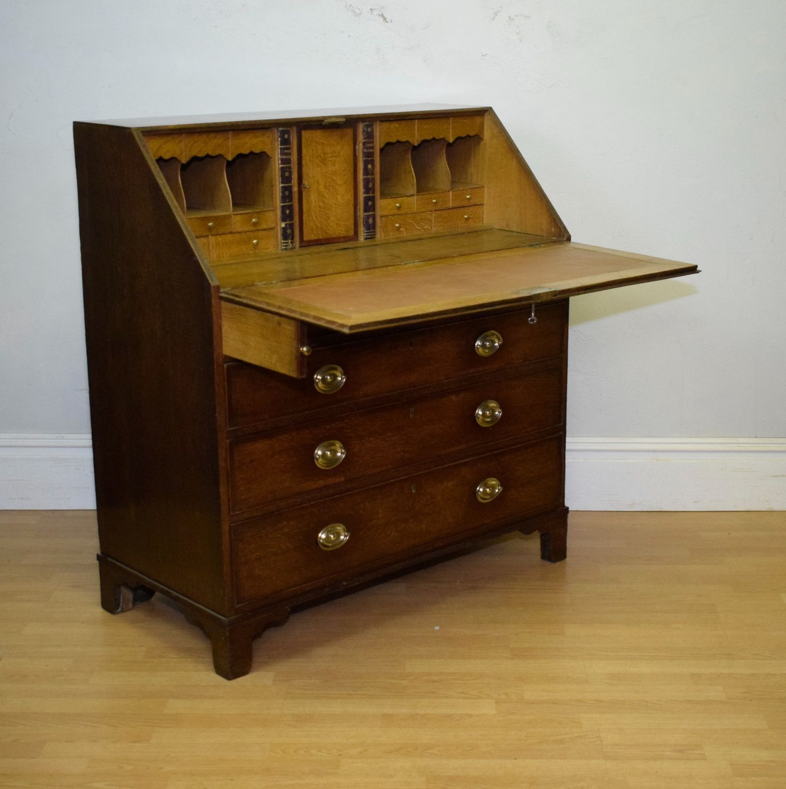 Georgian Period Oak Bureau, 1700s photo furniture
