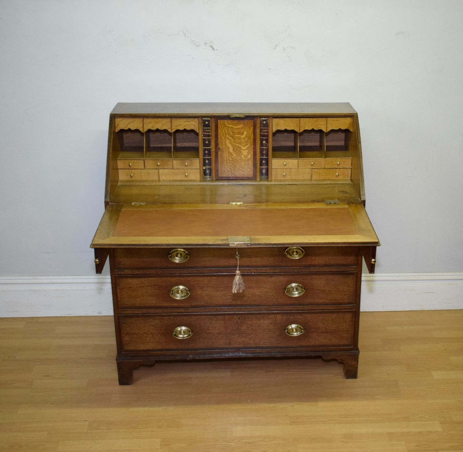 Furniture Georgian Period Oak Bureau, 1700s photo