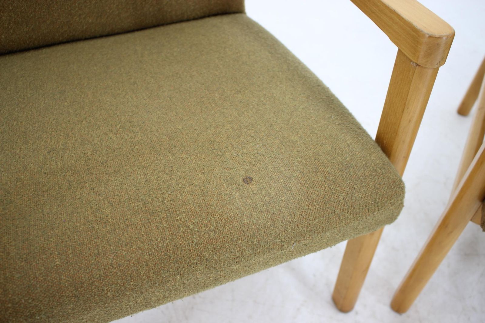 1960s Pair Of Beech Armchairs Czechoslovakia photo vinterior