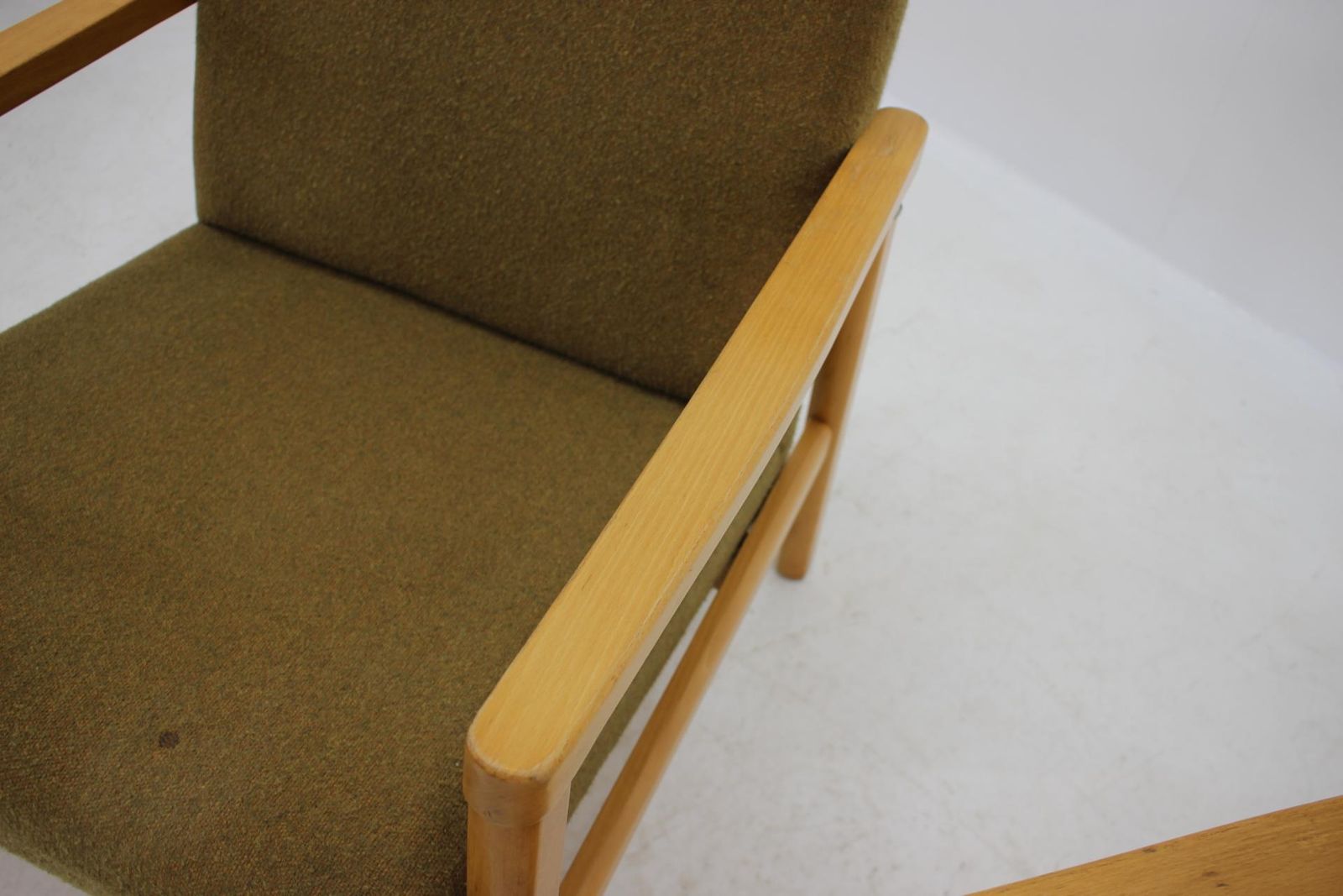 1960s Pair Of Beech Armchairs Czechoslovakia photo vintage