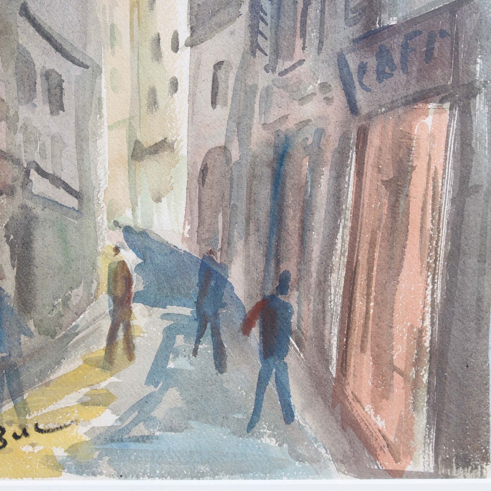 Art Parisian Street Scene' By Roland Dubuc (Circa 1970s) photo