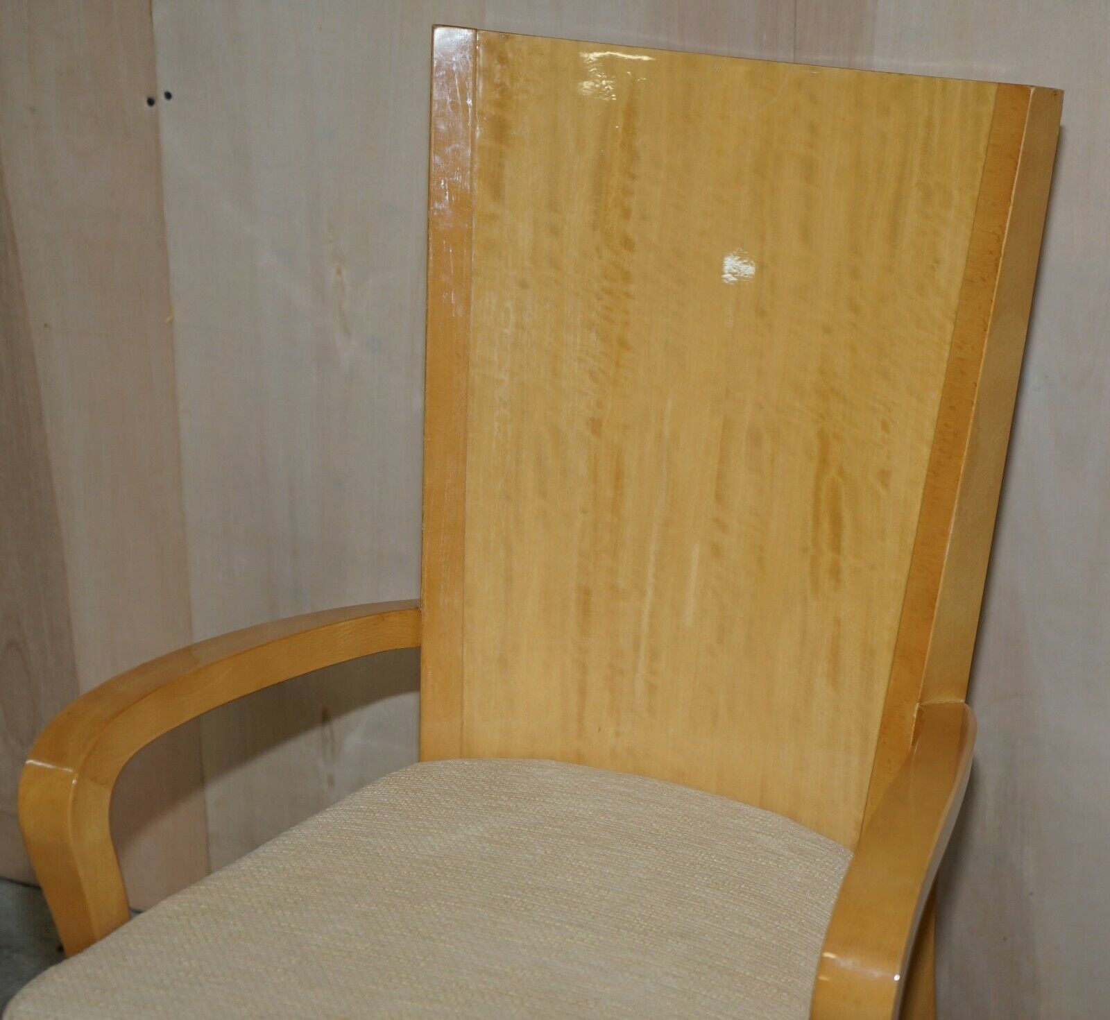 X10 Rrp Giorgio Collection Huge Burr Satinwood Dining Chairs Part Suite photo 7500.0
