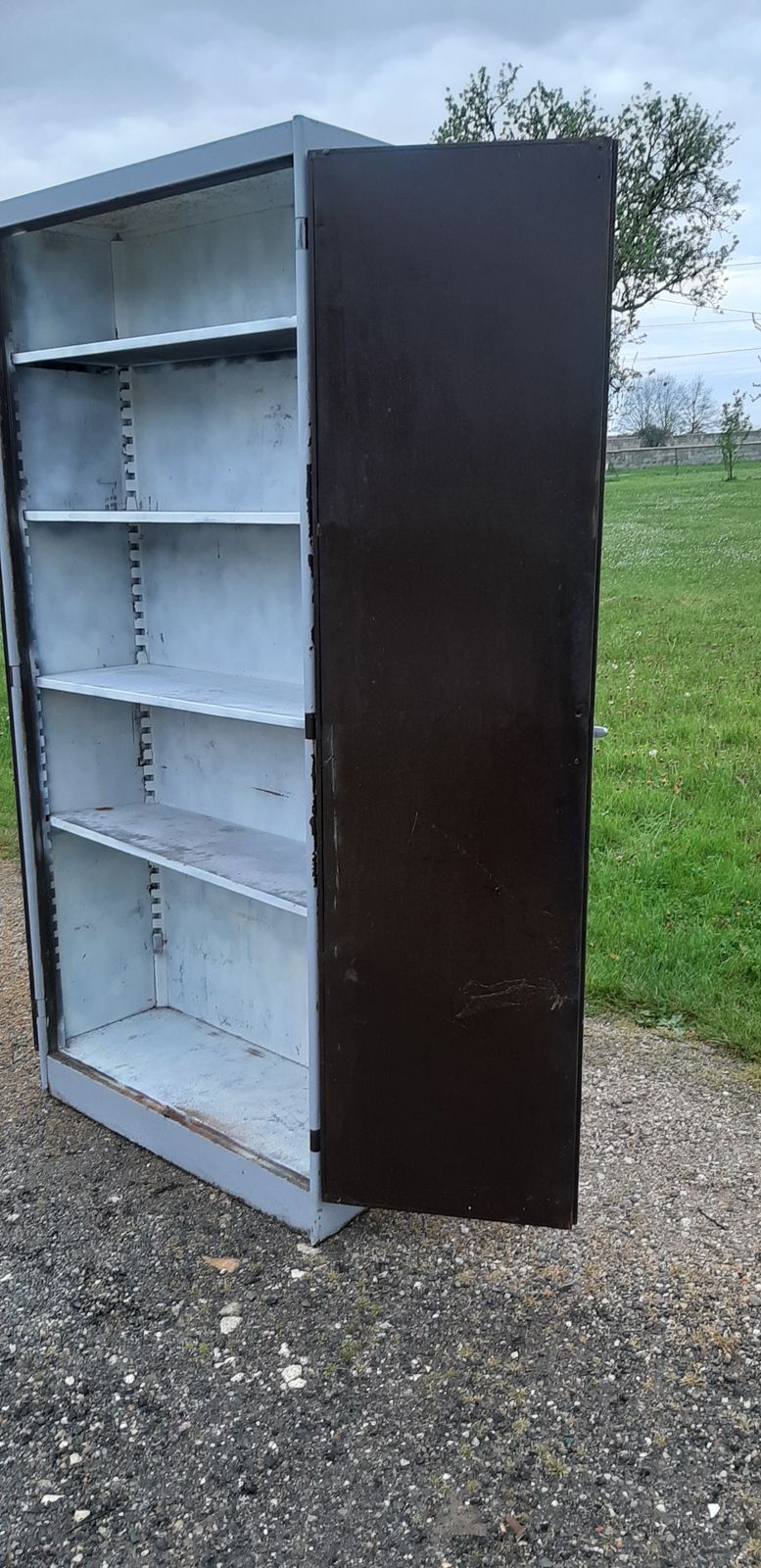 Industrial Iron Cabinet, 1950s photo 228.16