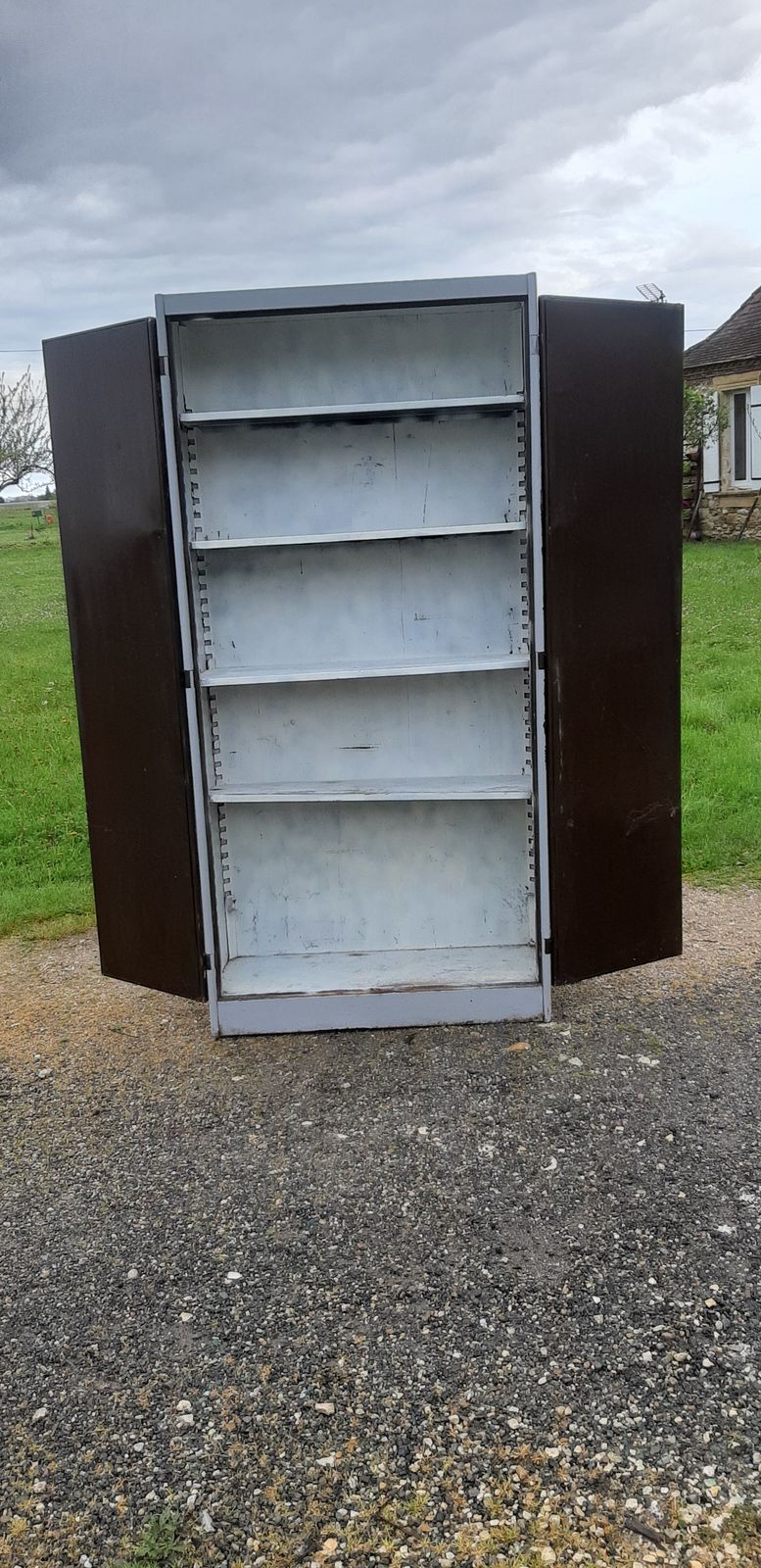photo furniture Industrial Iron Cabinet, 1950s