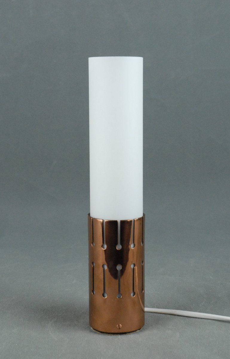 Copper And Glass Table Lamp For Asea Belysning Sweden