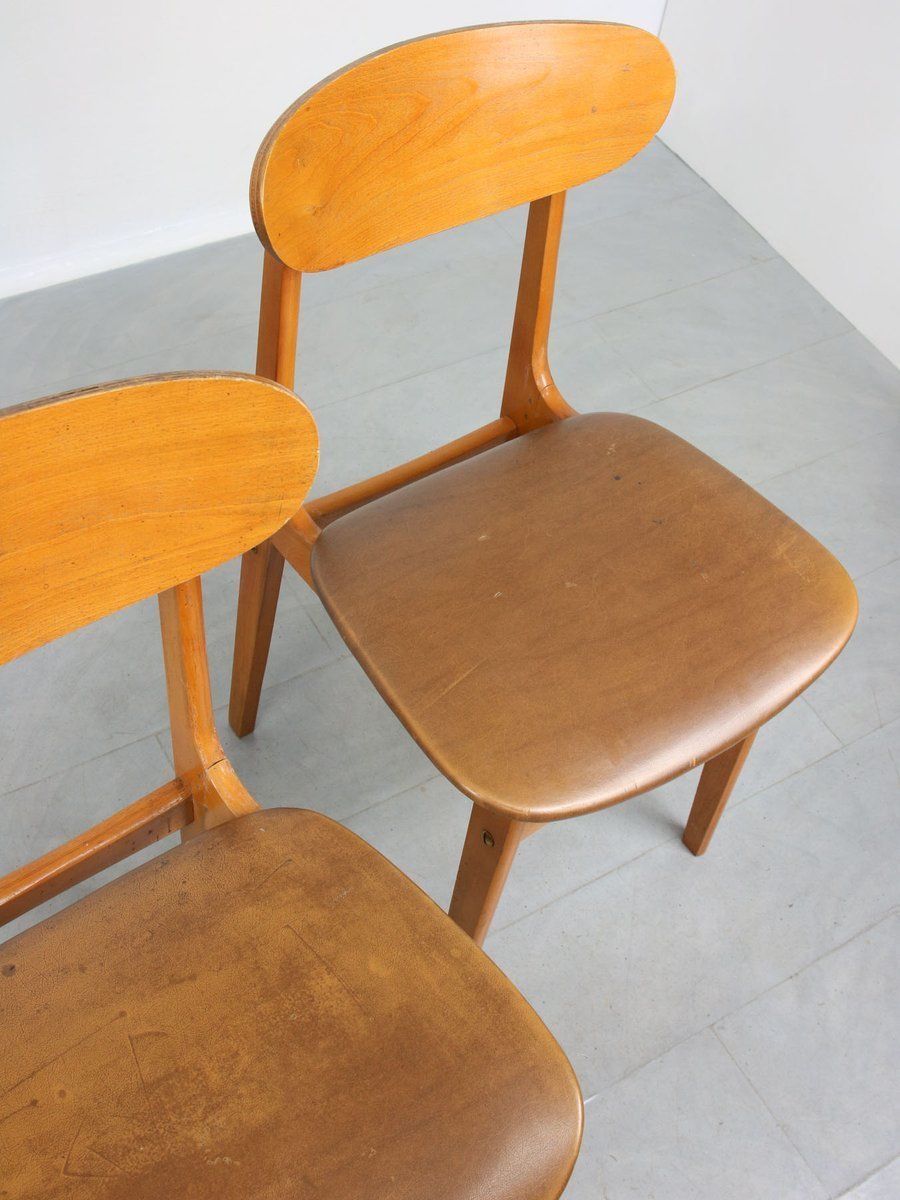 Vintage Italian Leatherette Dining Chairs, Set Of 3 photo for sale