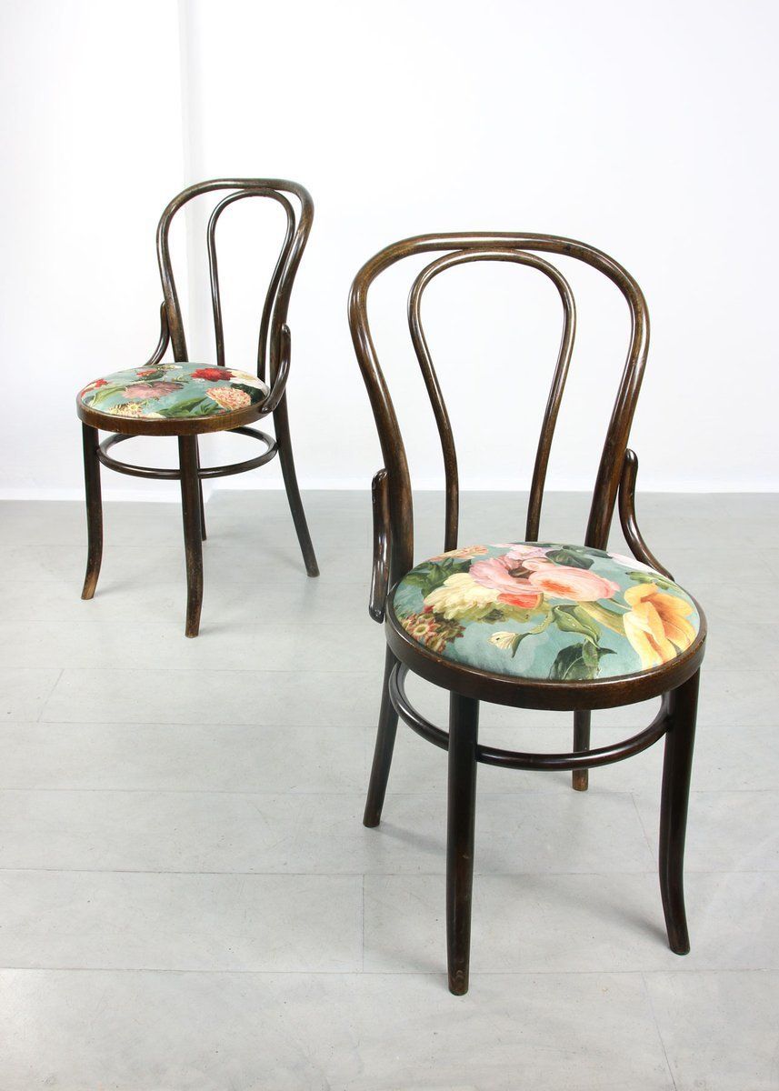 Vintage Velvet No. 18 Dining Chairs By Michael Thonet, Set Of 4 photo furniture