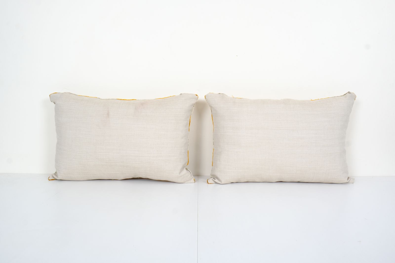 Yellow Silk Ikat Velvet Pillow Cover, Pair Polka Dot Ikat Lumbar Cushion Cover, Decorative Pillowcase 16" X 24" photo Textiles