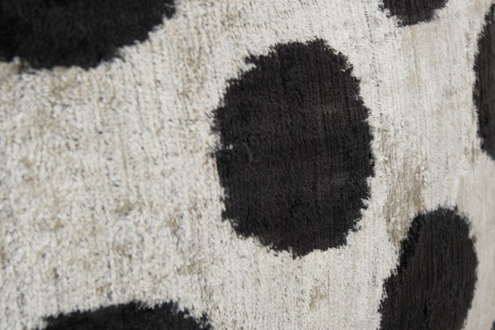 Ikat Black Polka Dot Pillow Pillow Cover   Pair Silk Ethnic Velvet Pillow Cover   Set Of Two Ethnic Decorative Pillow 16" X 16" photo 95.0