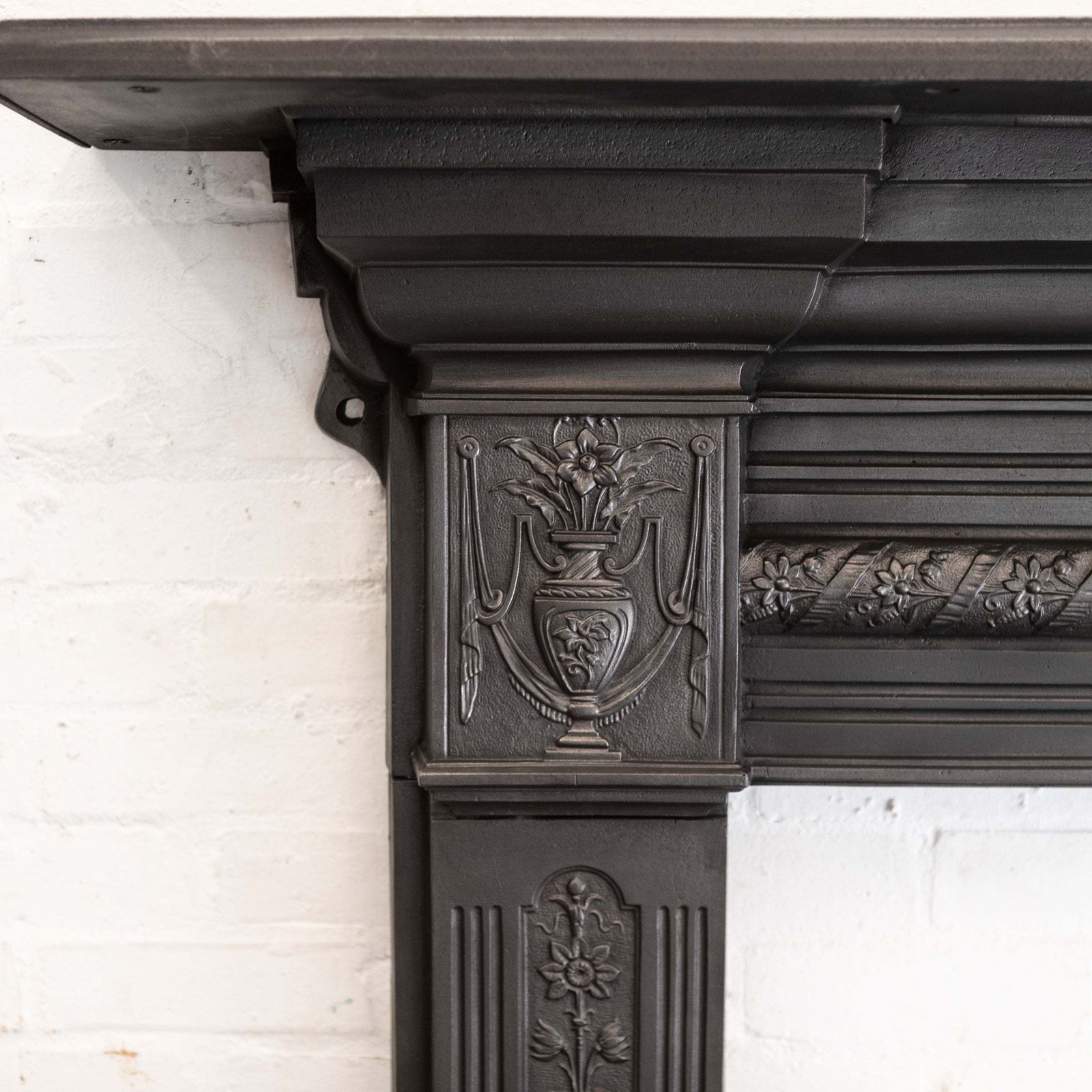 Rare Antique Victorian Cast Iron Fireplace Surround photo buy