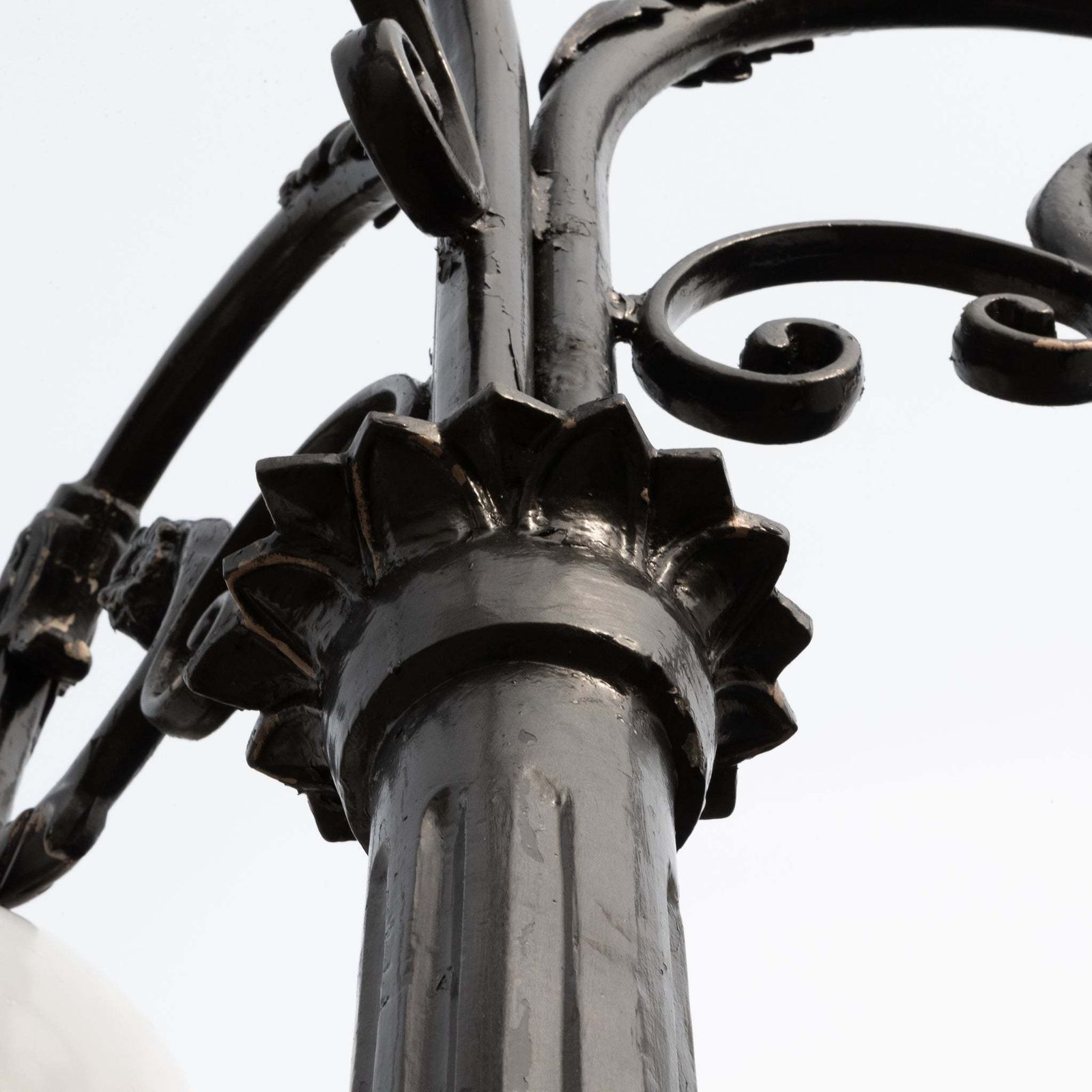 Reclaimed Globe Lamppost | Ornate Victorian Street Light photo for sale