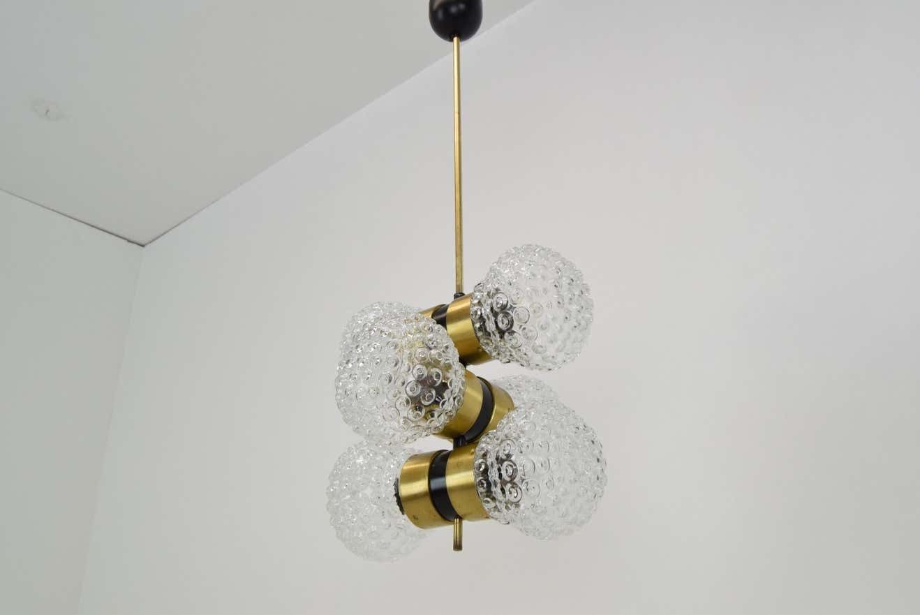 Mid Century Chandelier By Napako,1960's photo vintage