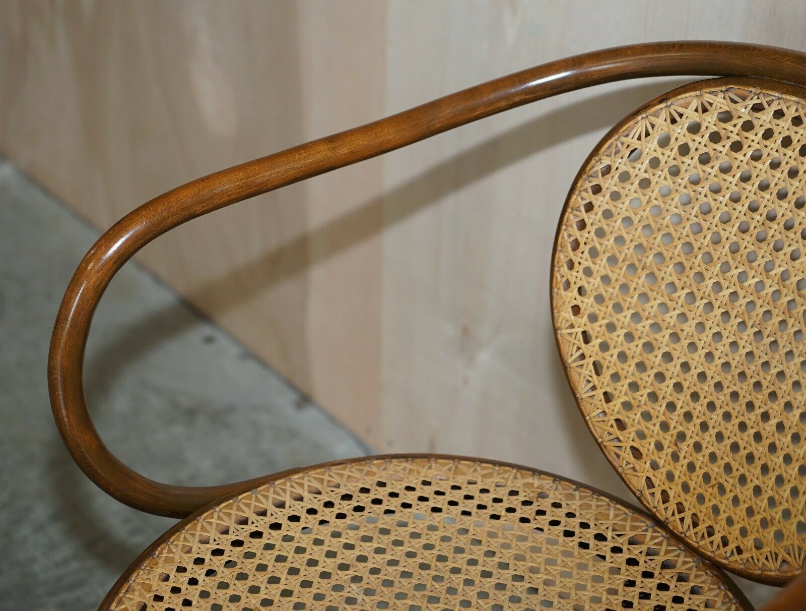 Six Original Stamped Thonet Swivel Bergere Armchairs photo vintage