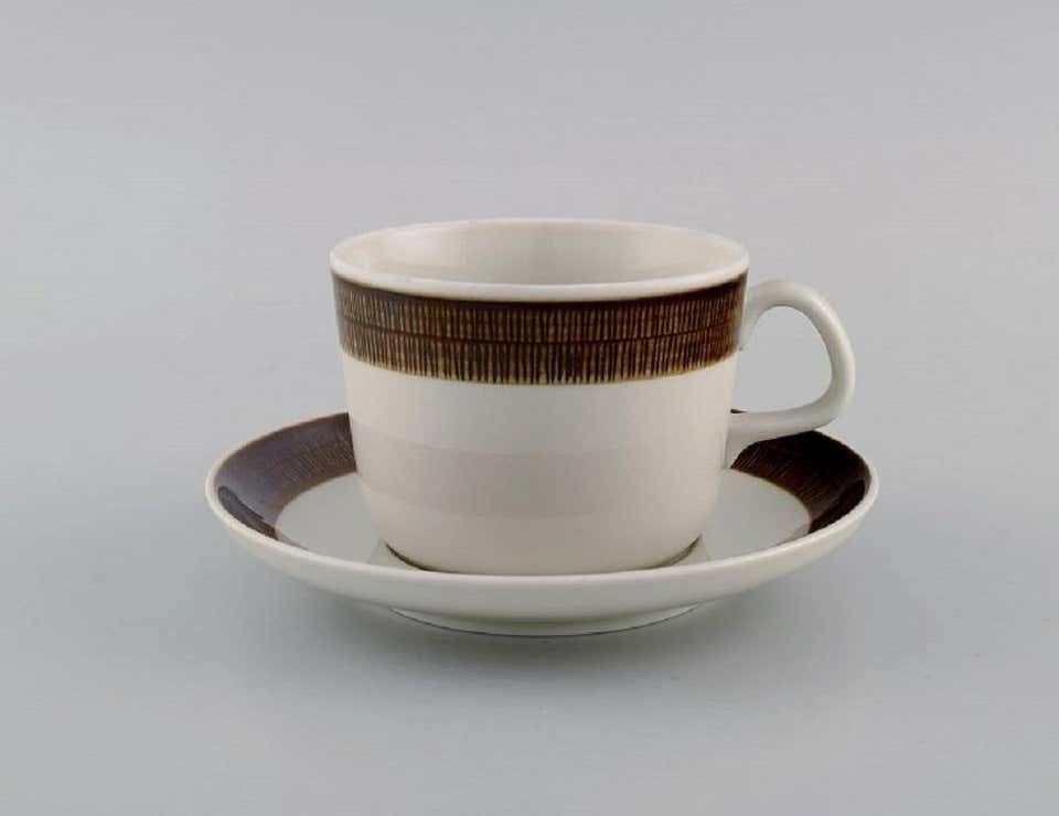 Hertha Bengtsson For Rörstrand, Four Koka Teacups With Saucers photo furniture