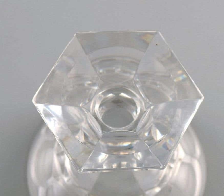 Baccarat, France, 9 Art Deco Champagne Bowls In Clear Crystal Glass photo vintage