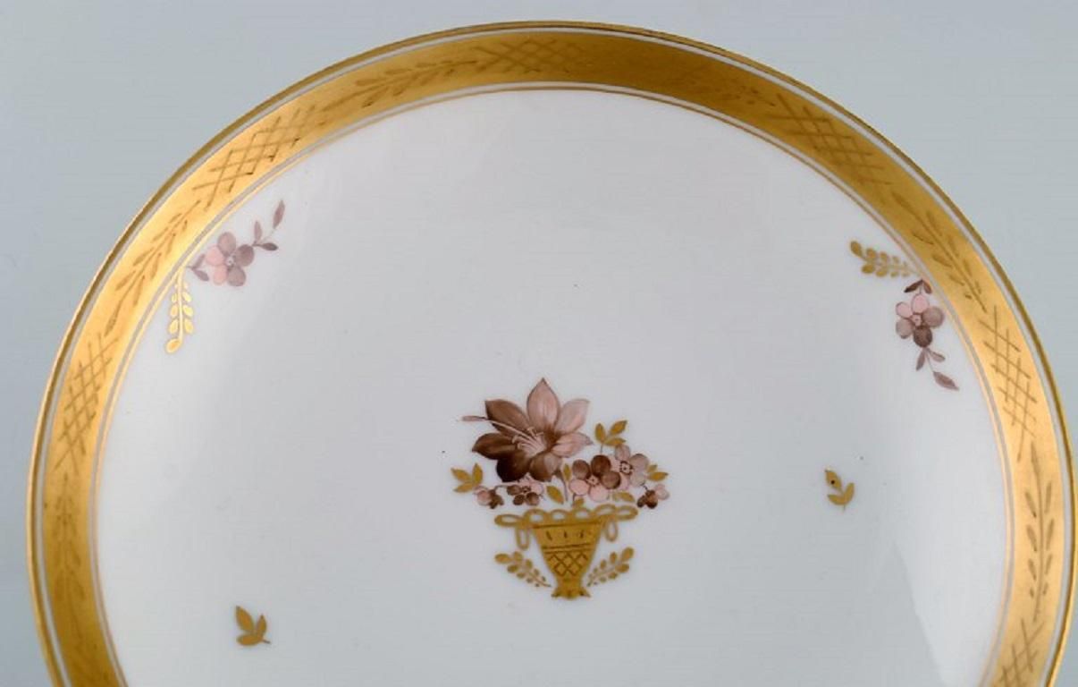 Royal Copenhagen Golden Basket Compote In Porcelain With Flowers photo Home Decor