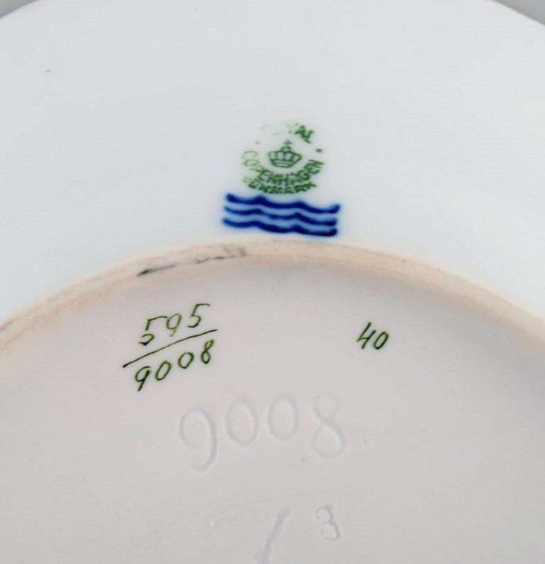 Oval Royal Copenhagen Golden Basket Serving Dish In Porcelain With Flowers photo Home Decor