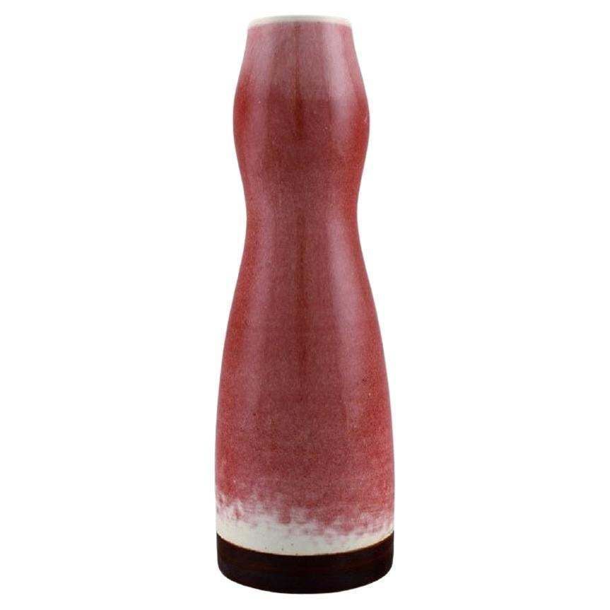 Liisa Hallamaa For Arabia, Unique Vase In Glazed Ceramics, 1960s