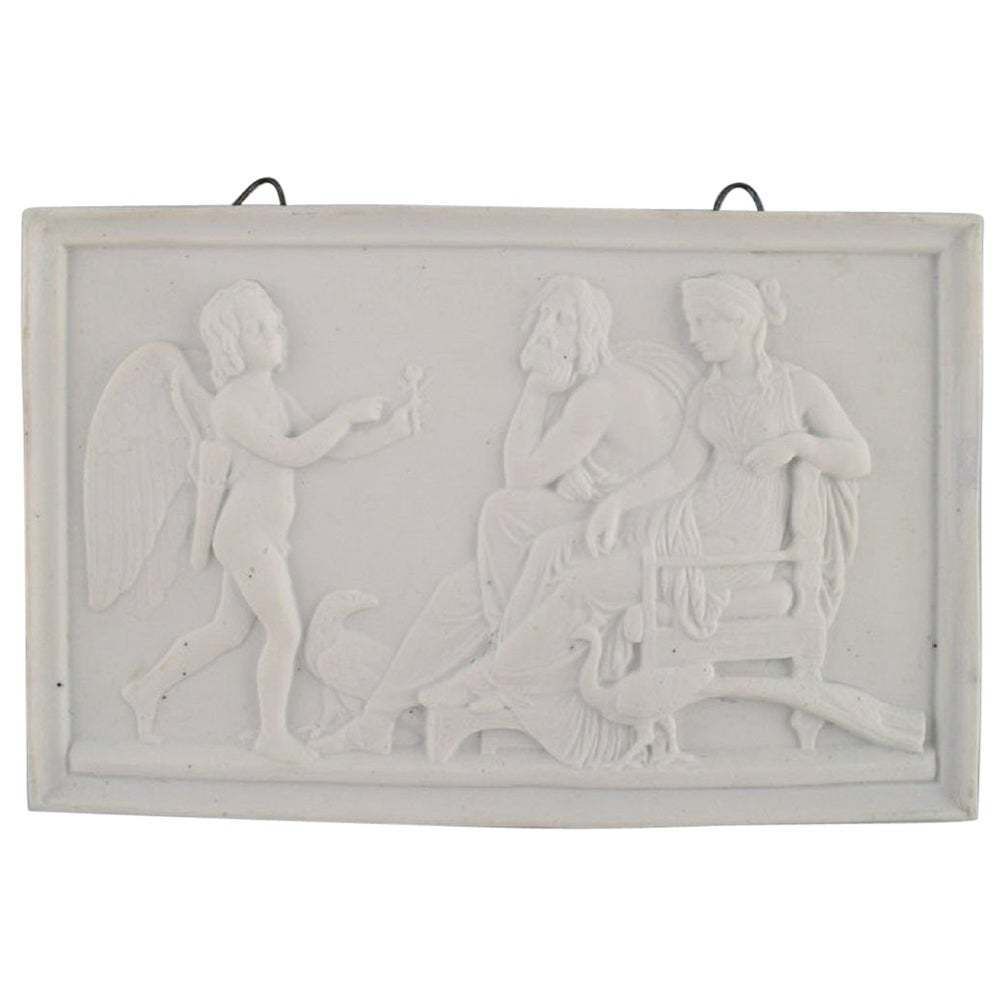 Bing And Grøndahl After Thorvaldsen, Antique Biscuit Wall Plaque, 1870s  80s