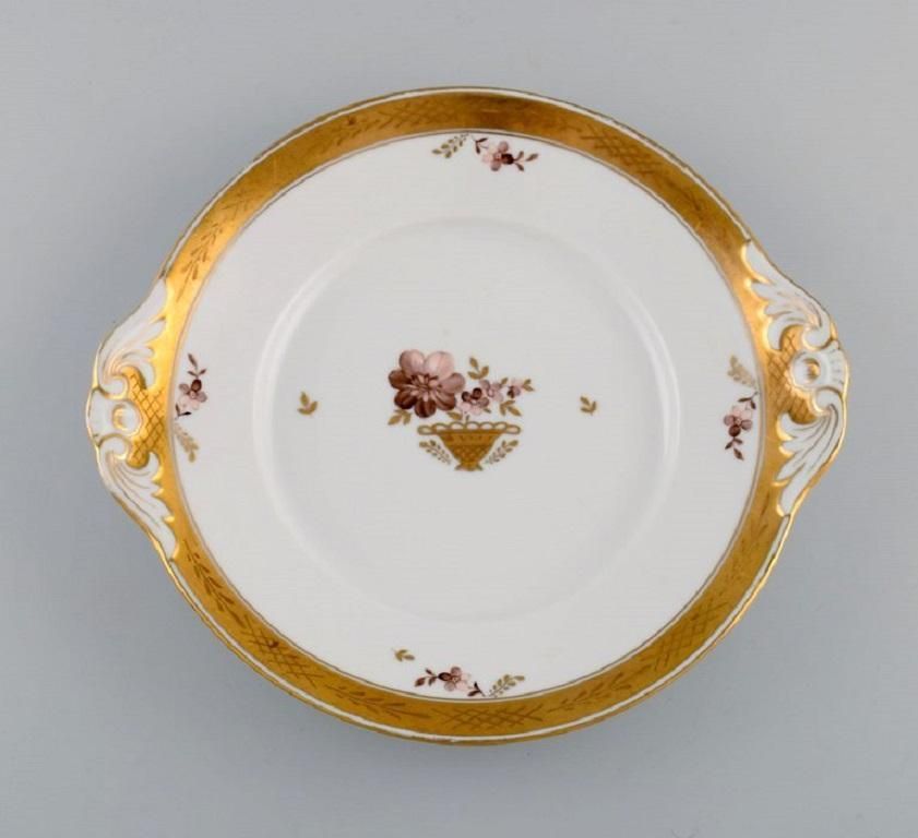 Three Royal Copenhagen Golden Basket Dishes In Porcelain With Flowers photo furniture