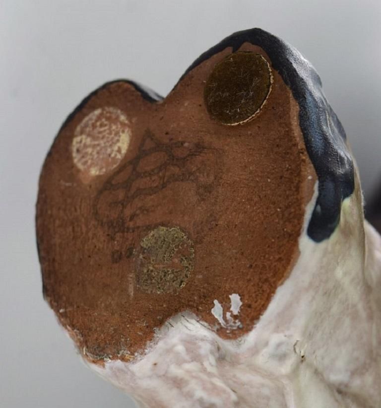 photo furniture Jeanne Grut For Aluminia Colossal Sculpture In Glazed Ceramics Musk Ox Calf