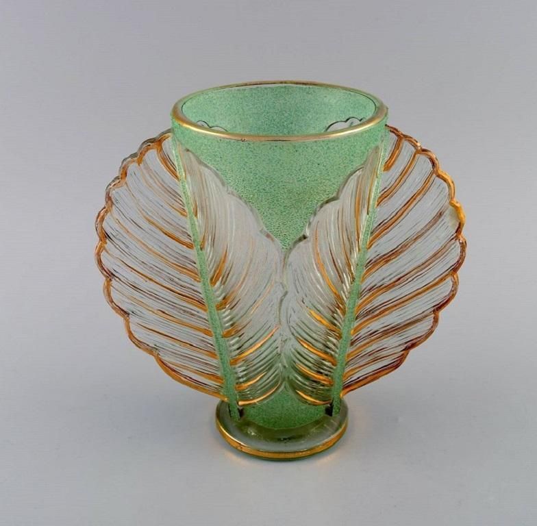 Pierre Gire, Aka Pierre D'avesn, Rare Art Deco Vase In Art Glass