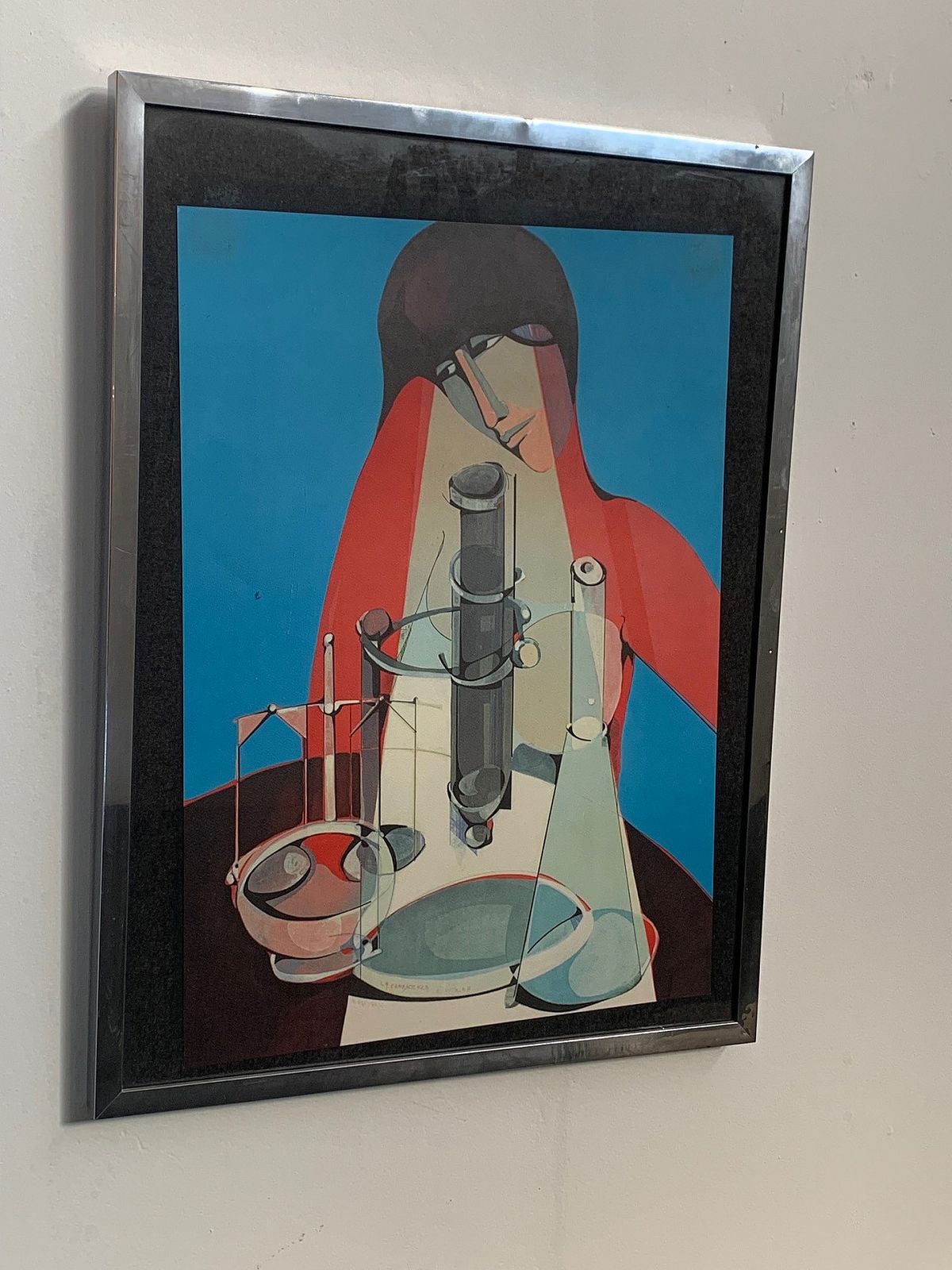 Charcoal And Watercolour Knowledge And Power By Alfio Rapisard, 1960 photo for sale