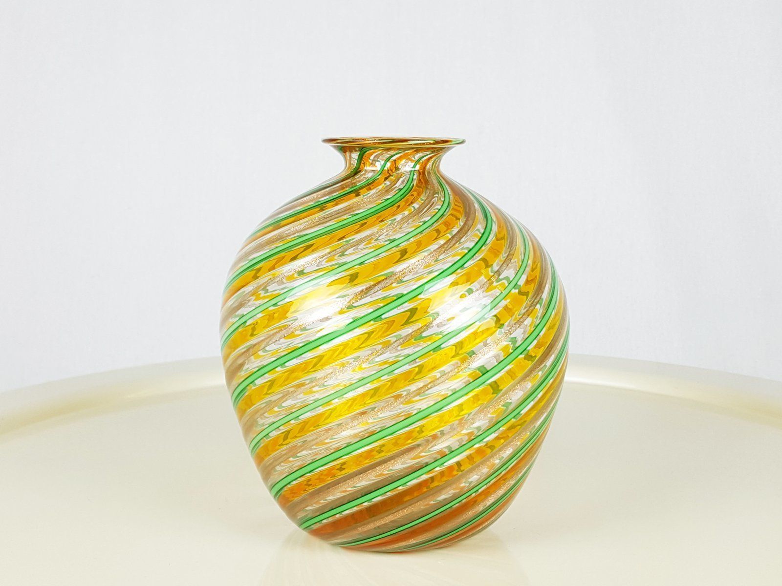 Vintage Multi Colored Murano Glass Vase photo for sale