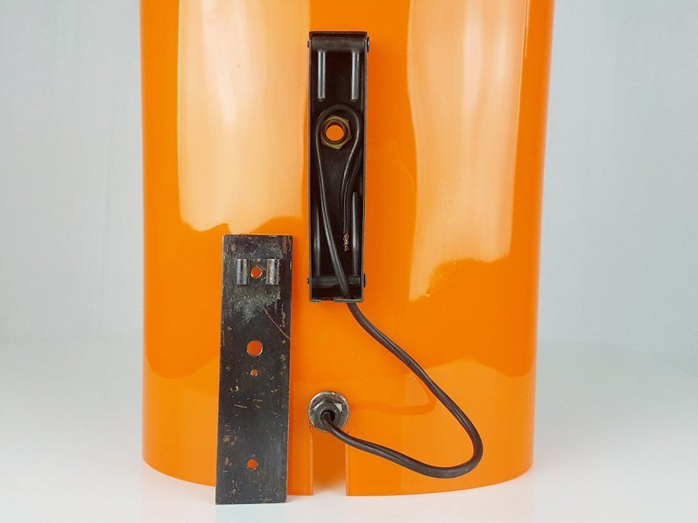 Brass, Orange And White Murano Glass Sconce By Vistosi, 1960s photo buy