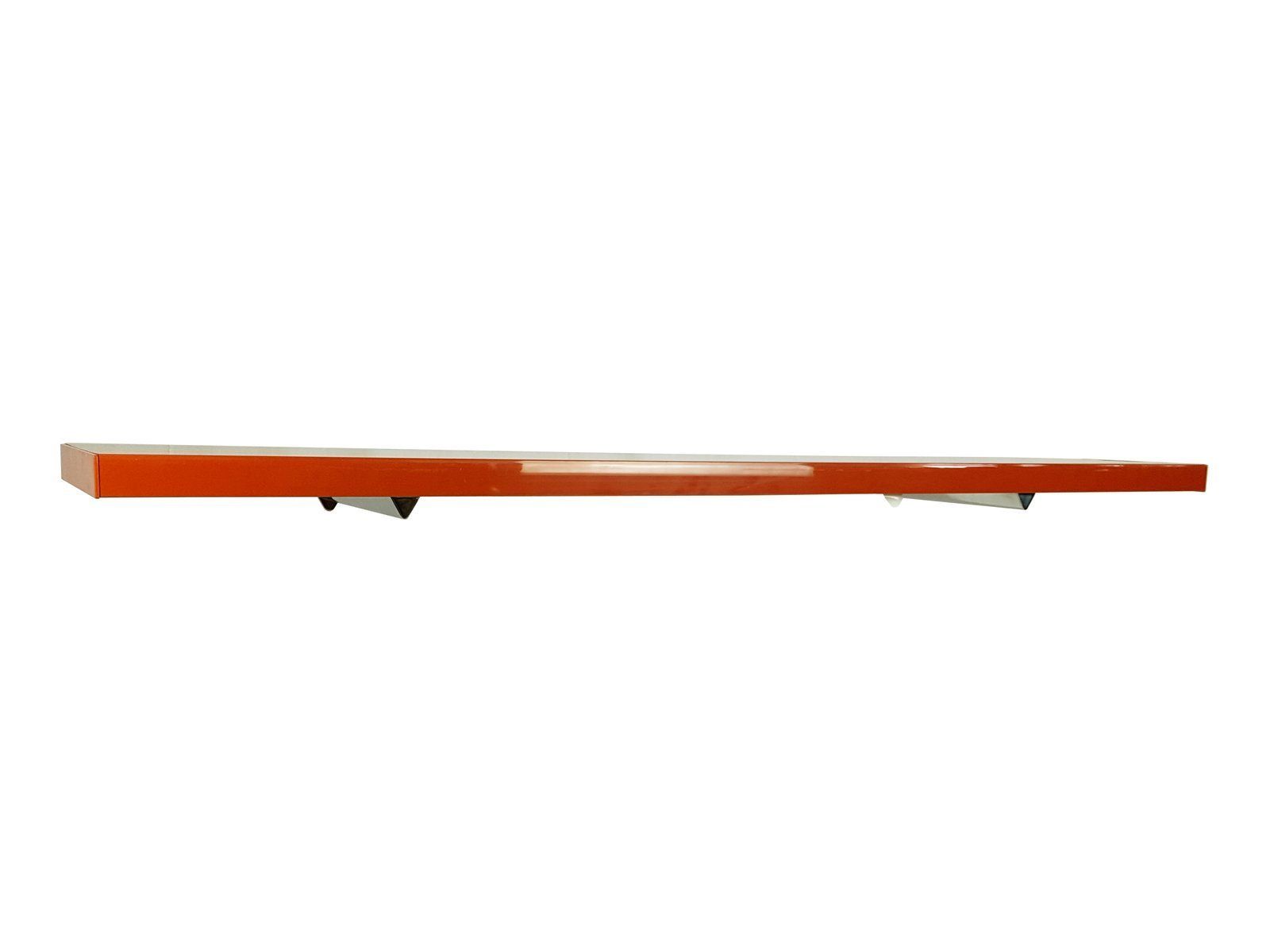 Red Brick Plastic & Chrome Plated Metal Shelves From Elco, Set Of 2 photo furniture