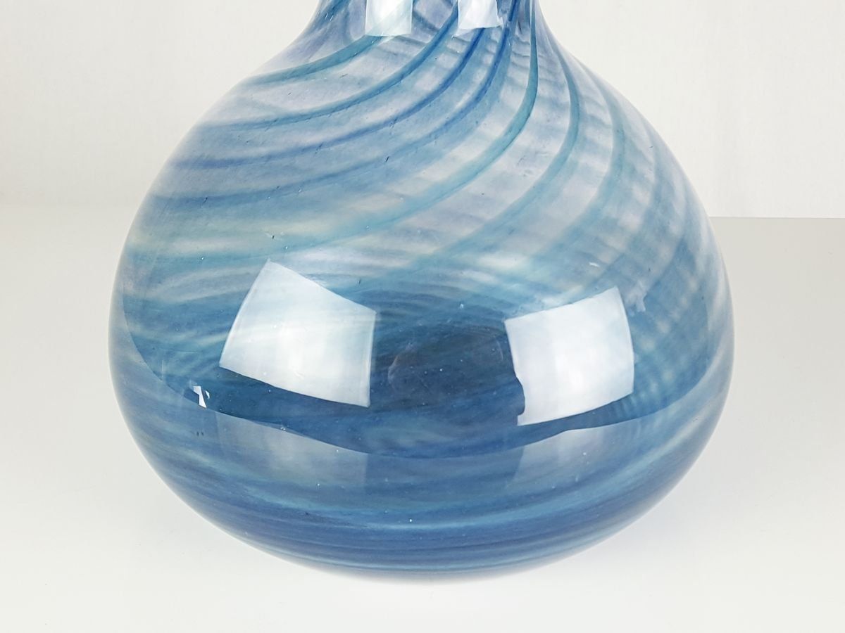 Blue & Clear Murano Glass Vase From Barovier & Toso photo 798.0