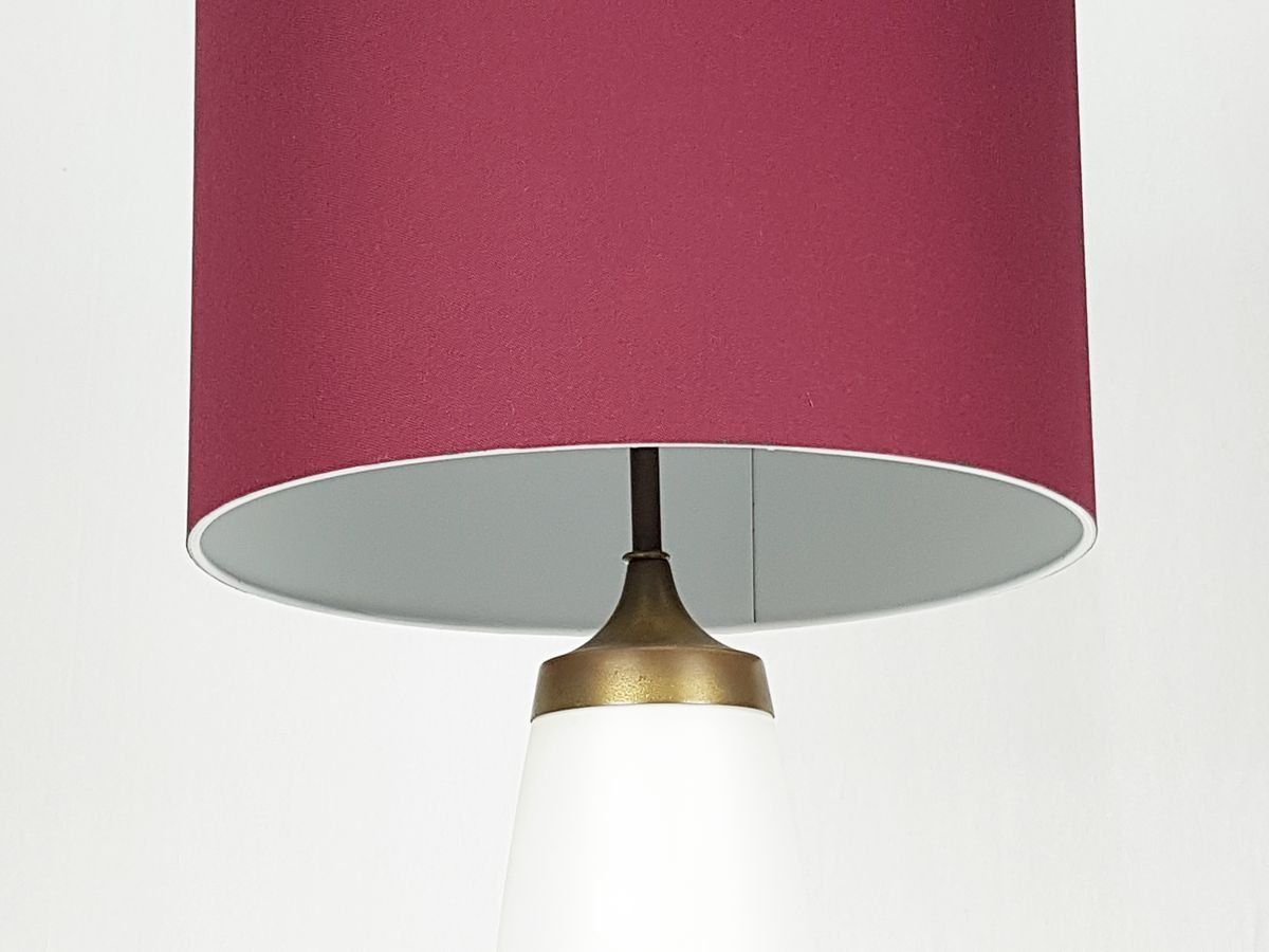 Abat Jour Brass & Opaline Glass Table Lamp By Bruno Gatta For Stilnovo, 1950s photo furniture