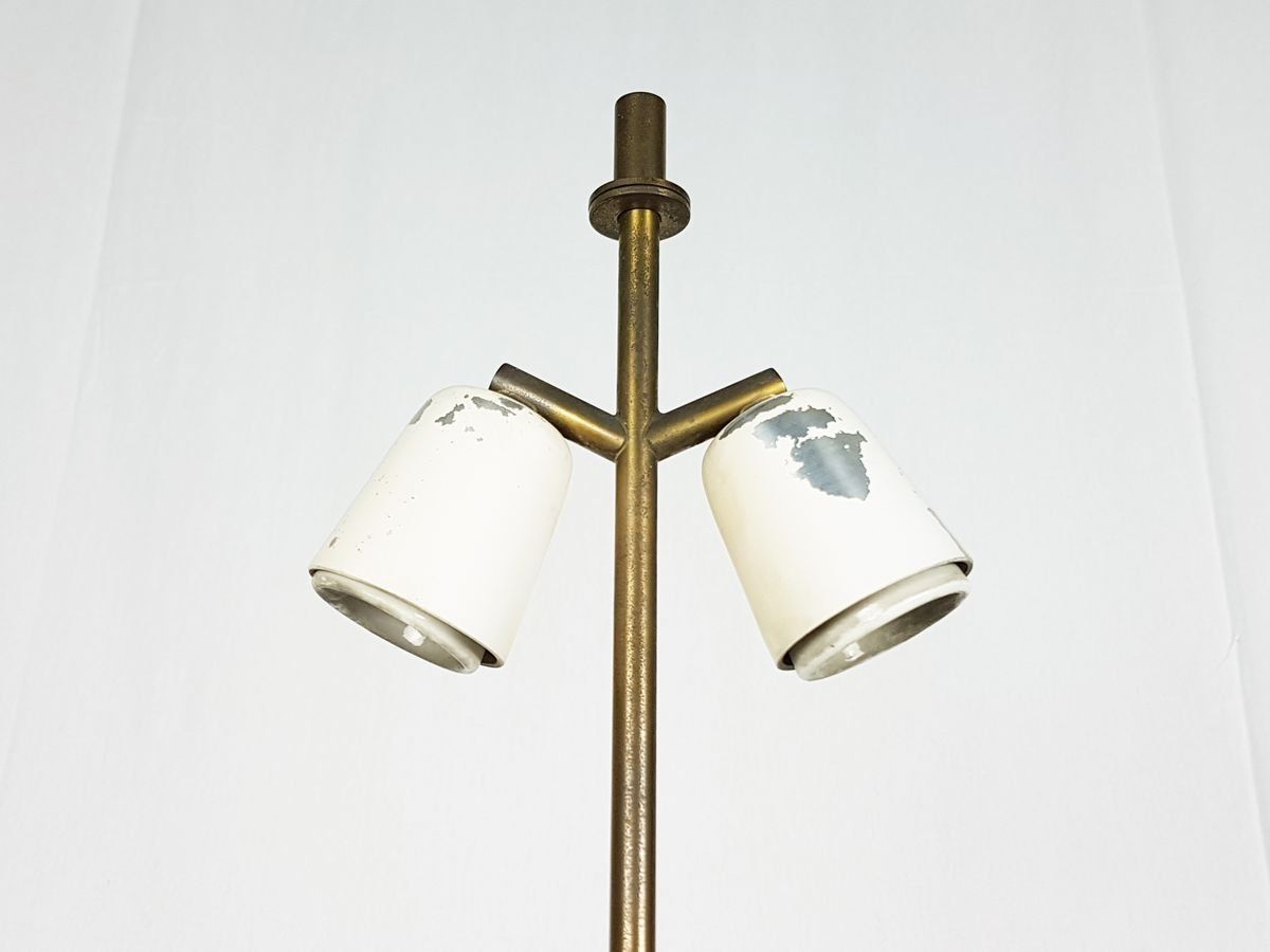 Abat Jour Brass & Opaline Glass Table Lamp By Bruno Gatta For Stilnovo, 1950s photo buy