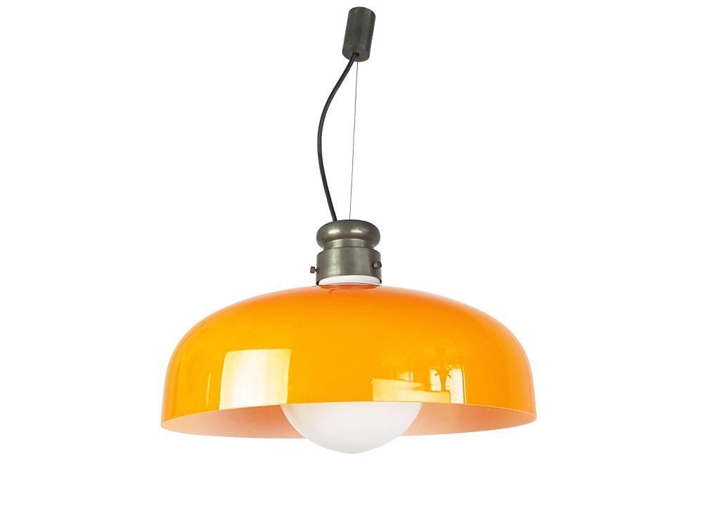 Orange Murano Glass Pendant Lamp By Alessandro Pianon For Vistosi, 1960s photo furniture