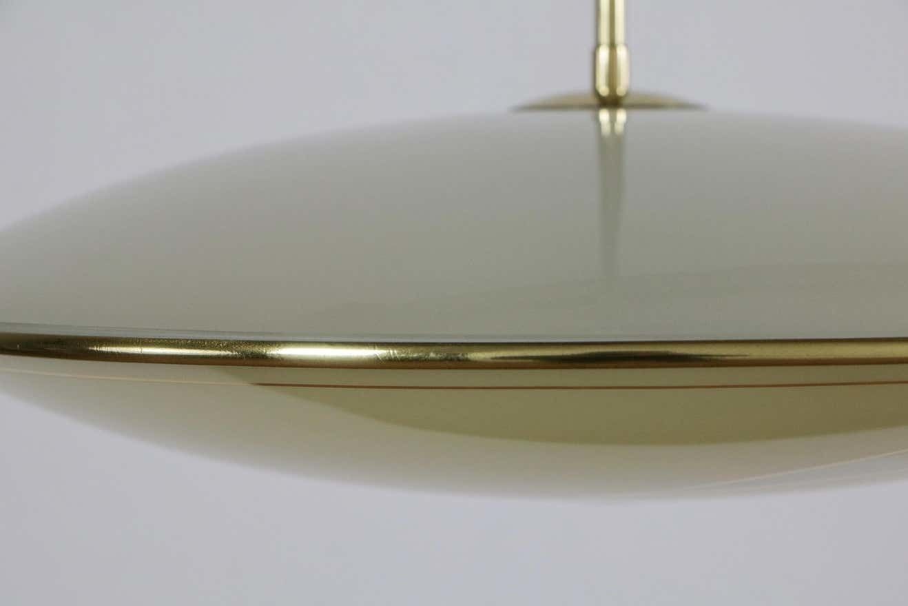 Italian Mid Century Modern Disc Chandelier Or Pendant Lamp, 1950s photo vinterior