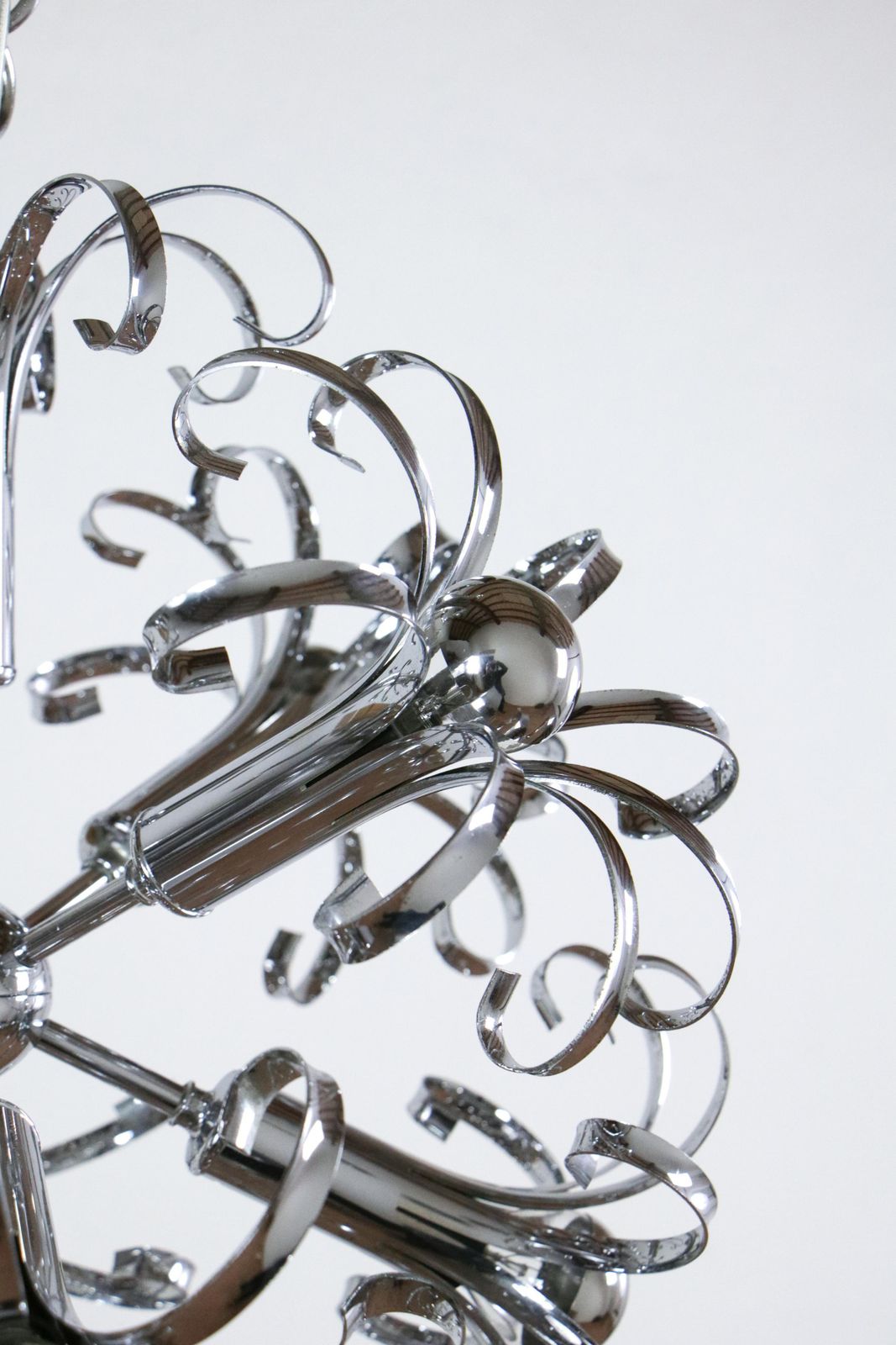 Italian Space Age Chrome Sputnik Chandelier, Pendant Lamp 1970s photo 1837.0