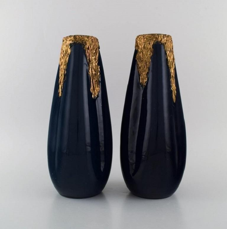 Pierre Perret For Vallauris, A Pair Of Antique Vases In Glazed Ceramics photo 998.0