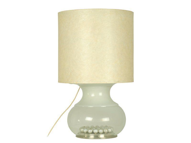 Large Italian Glass And Fiberglass Table Lamp, 1970s