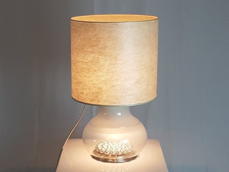 Large Italian Glass And Fiberglass Table Lamp, 1970s photo 1196.0