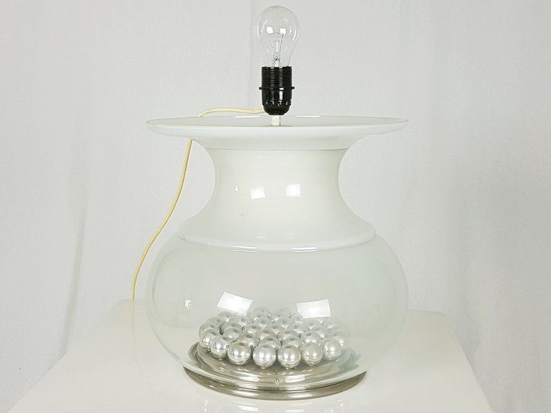 photo buy Large Italian Glass And Fiberglass Table Lamp, 1970s