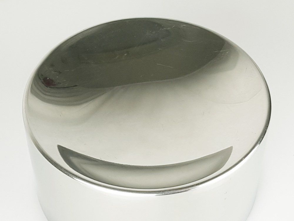 Steel And Black Plastic Table Ashtray By Emma Gismondi Schweinberger For Artemide, 1960s photo for sale