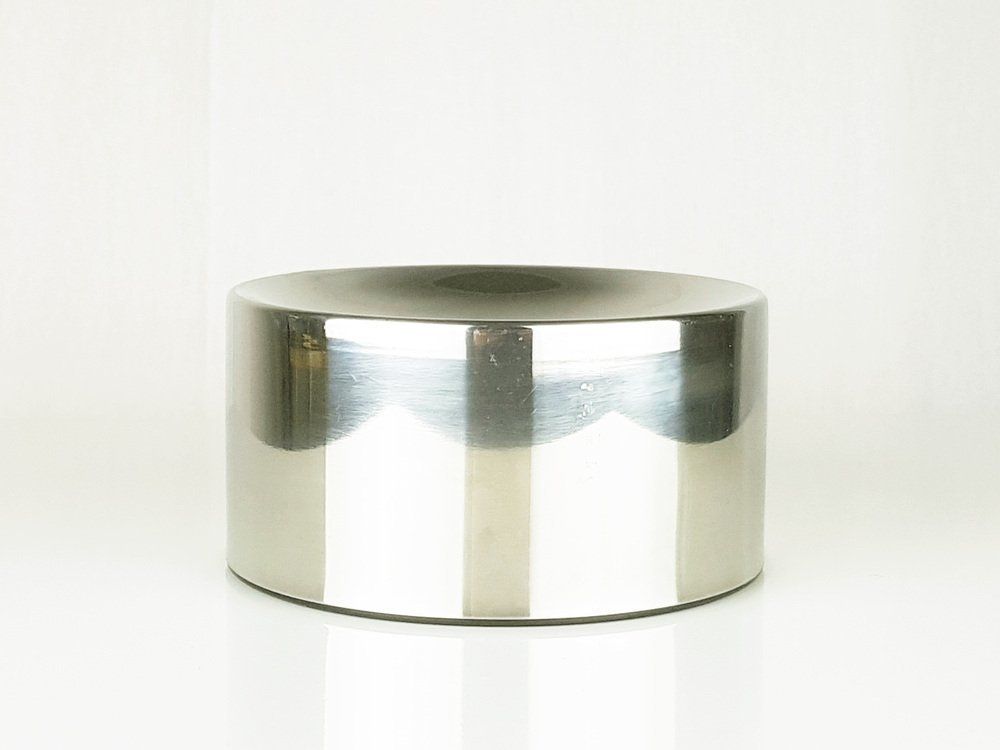 Steel And Black Plastic Table Ashtray By Emma Gismondi Schweinberger For Artemide, 1960s photo vinterior