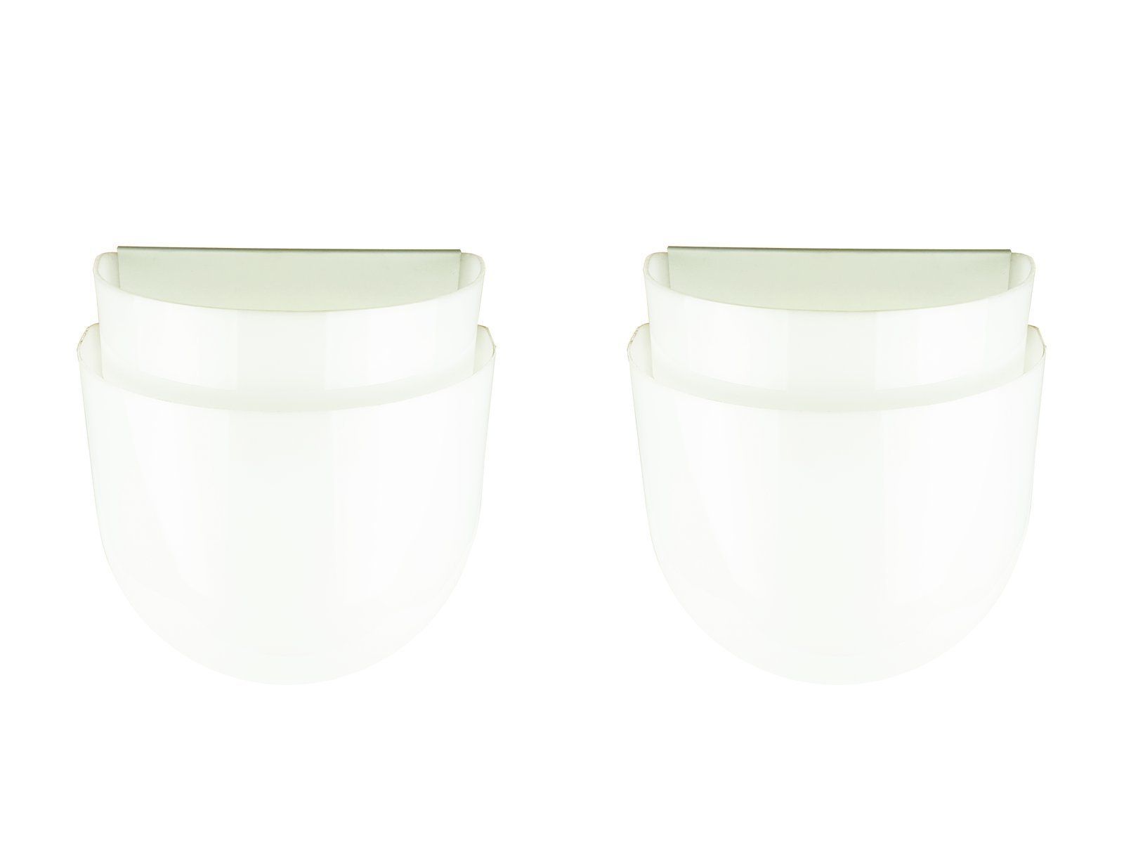 White Plastic & Painted Metal Montparnasse Sconces By Sergio Asti For Candle, 1970s, Set Of 2 photo 643.0